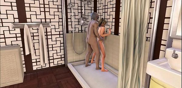  Fallout 4 Marie Rose in the shower with grandpa